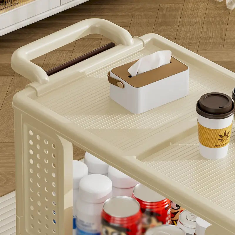Chariot de cuisine mobile à 3 niveaux avec roues verrouillables