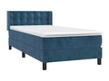 Lit ¨¤ sommier tapissier avec matelas Bleu fonc¨¦ 90x200 cm