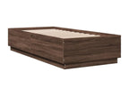 Cadre de lit sans matelas ch¨ºne marron 100x200 cm