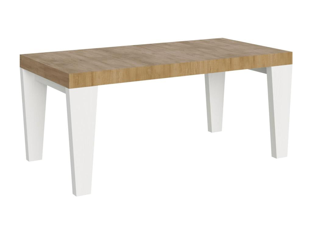 Table extensible ch¨ºne naturel et pieds bois blanc 6¨¤ 20 places Vertchez 180¨¤ 440cm-Support 4 pieds