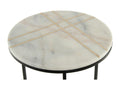 Table d'Appoint en Marbre Vertchez 64cm Blanc
