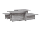 Tables basses 2 pcs Vertchez gris Bois d'ing¨¦nierie