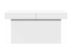 Table basse blanc 80x55x40 cm bois d'ing¨¦nierie