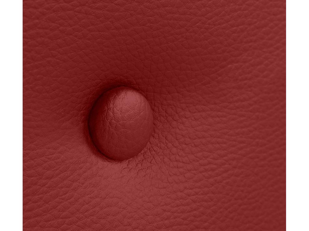 Vertchez Tête de lit simili cuir lisse avec Boutons 110x105cm avec pieds Lits 105 - Rouge