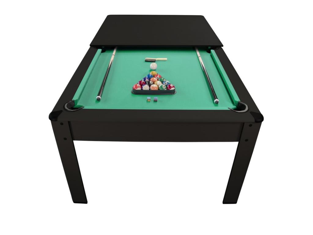 Billard Am¨¦ricain Vertchez 7Ft - 226.5x126.5x80 cm avec accessoires et plateau d'natoire - Couleur Noir