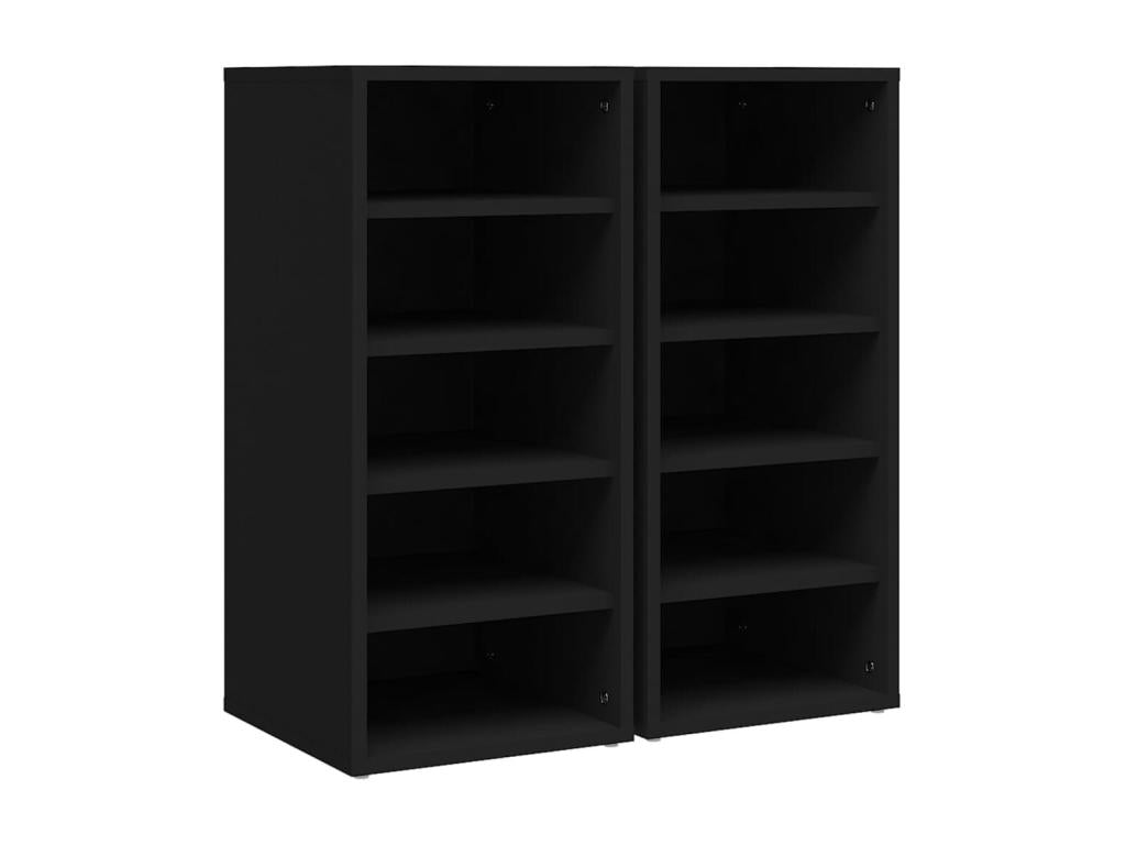Armoires ¨¤ chaussures 2 pcs Noir 31.5x35x70