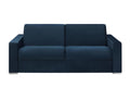 Canapé¨¦ 4 places convertible express en velours bleu nuit - Couchage 160 cm - Matelas 18 cm Vertchez