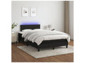 Sommier ¨¤ Vertchez de lit avec matelas LED Noir 120x200 Tissu