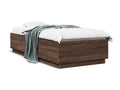 Cadre de lit sans matelas ch¨ºne marron 100x200 cm