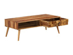 Table basse Bois massif avec finition miel 110x50x37 cm