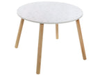 Table enfant coloris blanc motif toiles - Diam¨¨tre 60 x Hauteur 43.5 cm