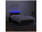 Sommier ¨¤ Vertchez de lit avec matelas LED Noir 120x200 Tissu